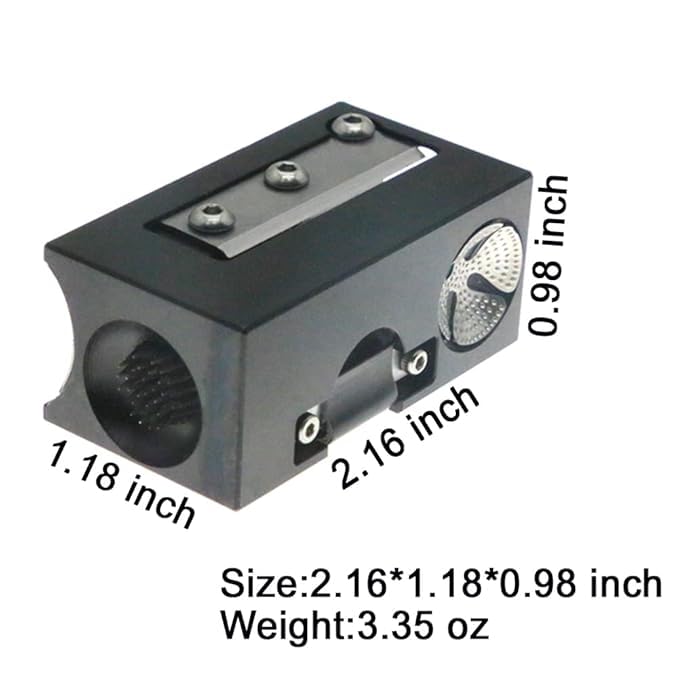 RUP 8-in-1 Pool Cue Tip Tool, Professional Shaper and Maintenance Kit, Black Aluminium Alloy, 5.5 x 2.5 x 3 cm