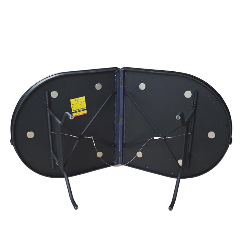 RUP 10 Player Folding Poker Table | Casino Style 220cm | Foldable Portable Design | Cup Holders | Premium Felt Surface