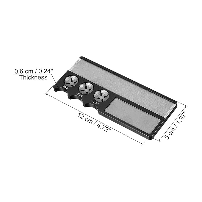 RUP Billiard Pool Cue Tip Shaper, 4-in-1 Aluminium Repair Tool with Burnisher, Black