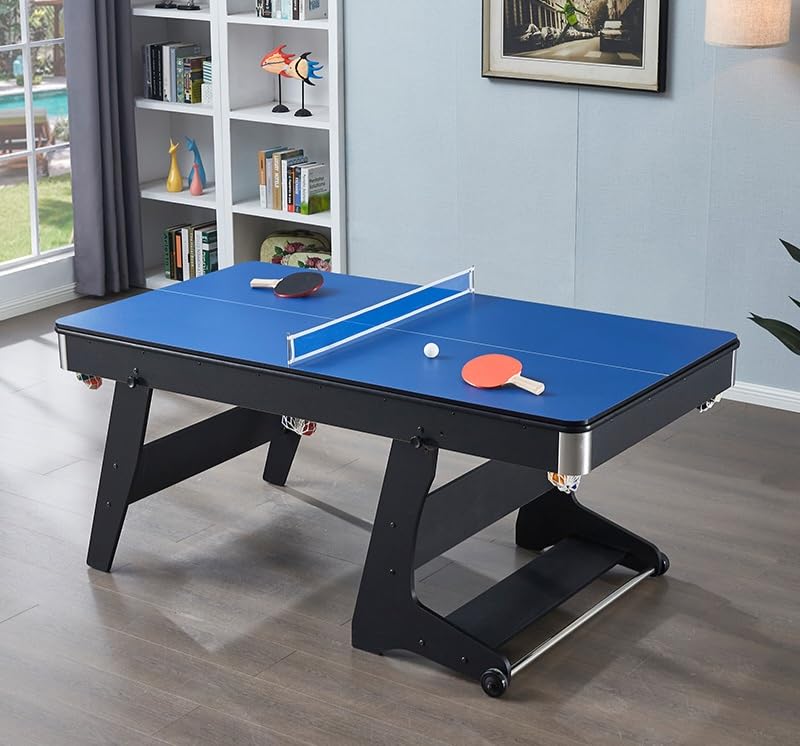 RUP Pro 6ft 3-in-1 Multi Game Table | Pool Table, Table Tennis & Dining/Conference Table | Solid Plywood Construction