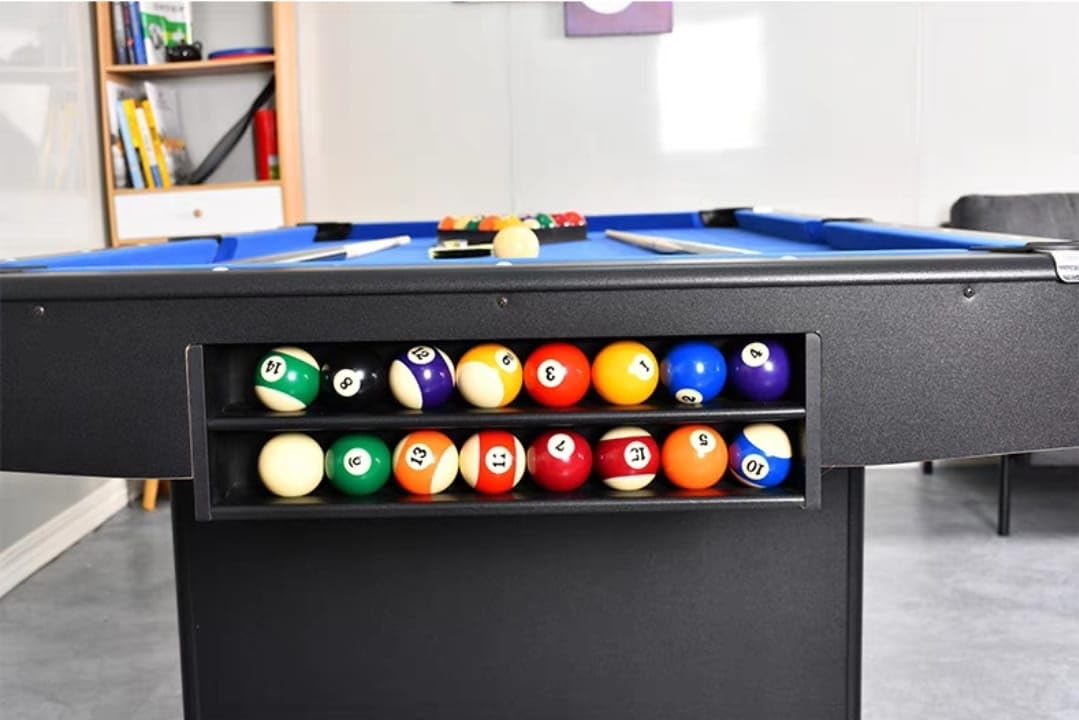 RUP 8ft 3 in 1 Folding Pool/Billards, Table Tennis Multi Game Table (All Set of accesories Included)