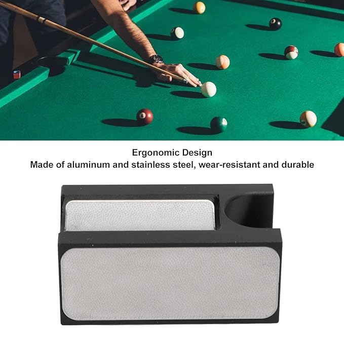 RUP 8-in-1 Pool Cue Tip Tool, Professional Shaper and Maintenance Kit, Black Aluminium Alloy, 5.5 x 2.5 x 3 cm