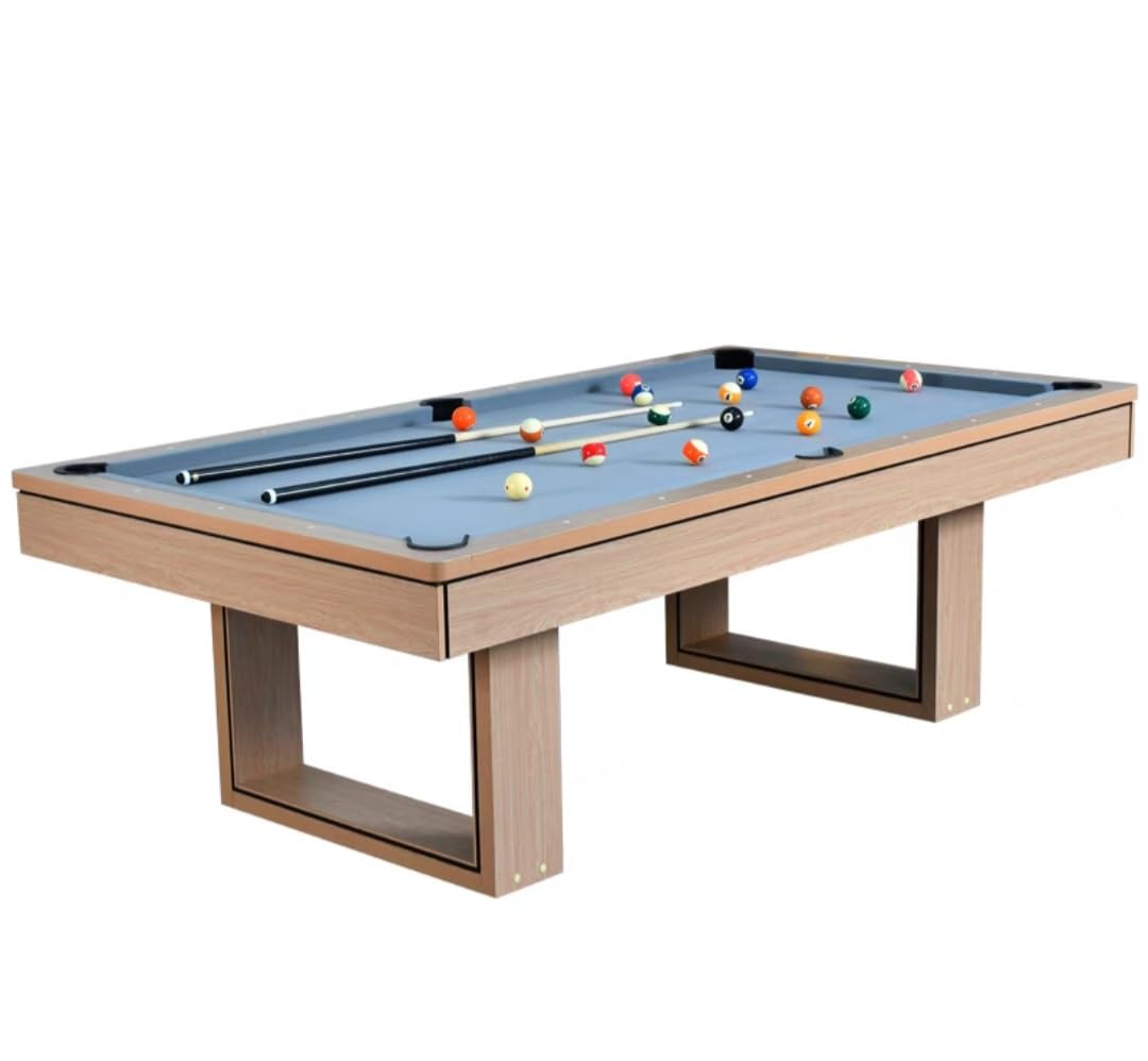 RUP 8ft 3-in-1 Multi Game Table – Pool, Table Tennis & Dining, Grey – product view