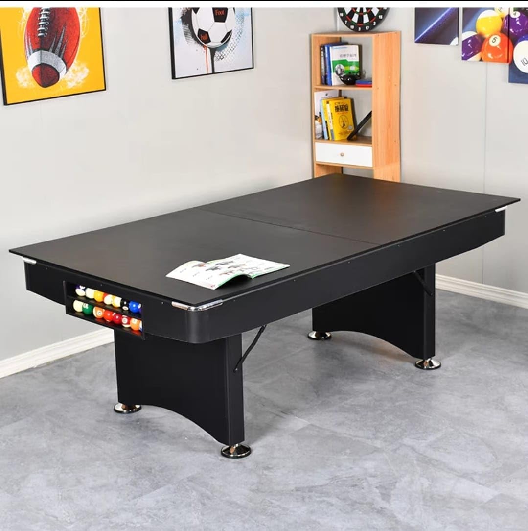 RUP 8ft 3 in 1 Folding Pool/Billards, Table Tennis Multi Game Table (All Set of accesories Included)