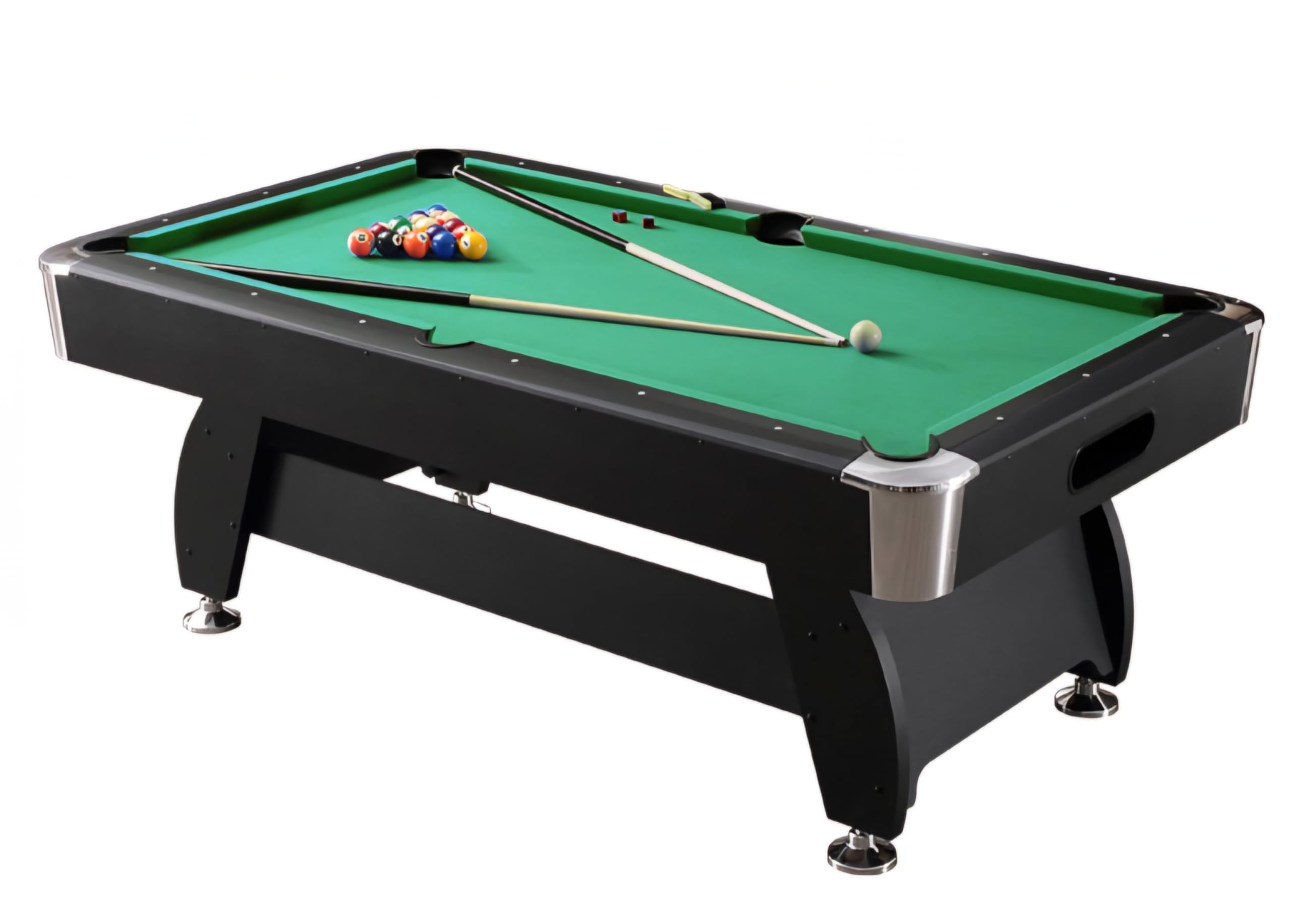 RUP RUP 8ft*4ft American Pool/Billiards Table with Auto Ball Return System, Accessories Included - Green