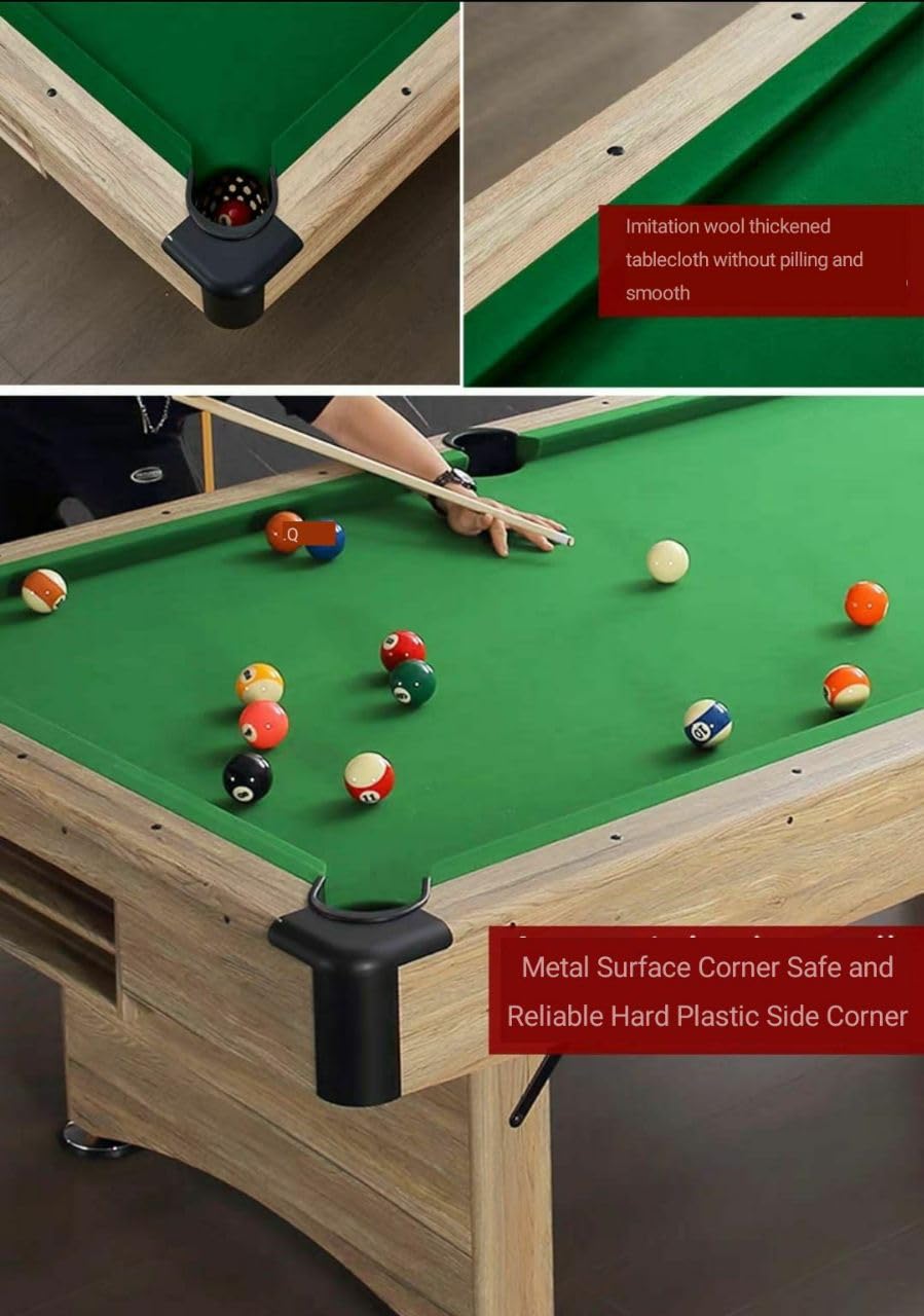 RUP 8ft 3 in 1 Folding Pool/Billards, Table Tennis Multi Game Table (All Set of accesories Included)