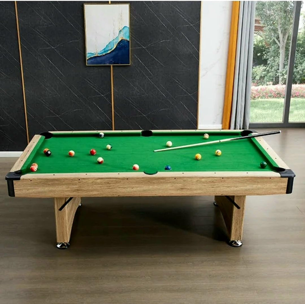 RUP 8ft 3 in 1 Folding Pool/Billards, Table Tennis Multi Game Table (All Set of accesories Included)