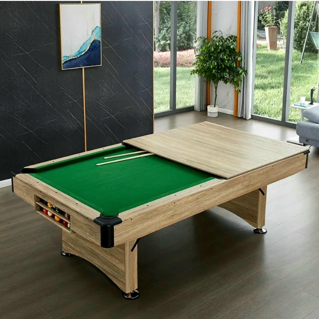 RUP 8ft 3 in 1 Folding Pool/Billards, Table Tennis Multi Game Table (All Set of accesories Included)