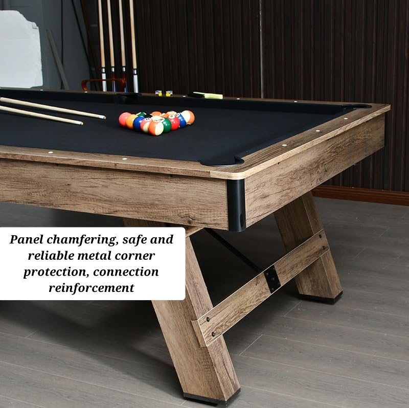 RUP 8ft 3-in-1 Multi Game Table – Pool Table with Table Tennis & Table Top | Ideal for Home, Office & Game Room (All