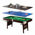 RUP Premium 7ft Solid Wood 3-in-1 Multi Game Table with Folding Legs – product view