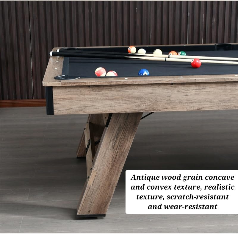 RUP 8ft 3-in-1 Multi Game Table – Pool Table with Table Tennis & Table Top | Ideal for Home, Office & Game Room (All