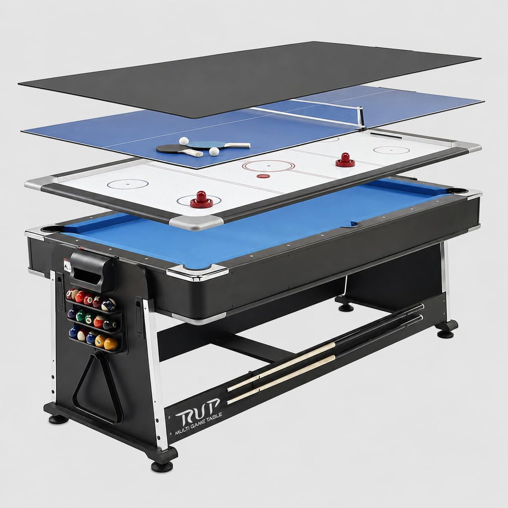RUP 7ft 4-in-1 Multi Game Table – Pool, Air Hockey, TT & Dining – product view