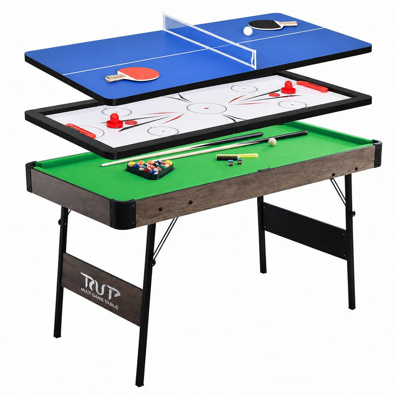 RUP 5ft 3-in-1 Folding Multi Game Table – Pool, TT & Hockey