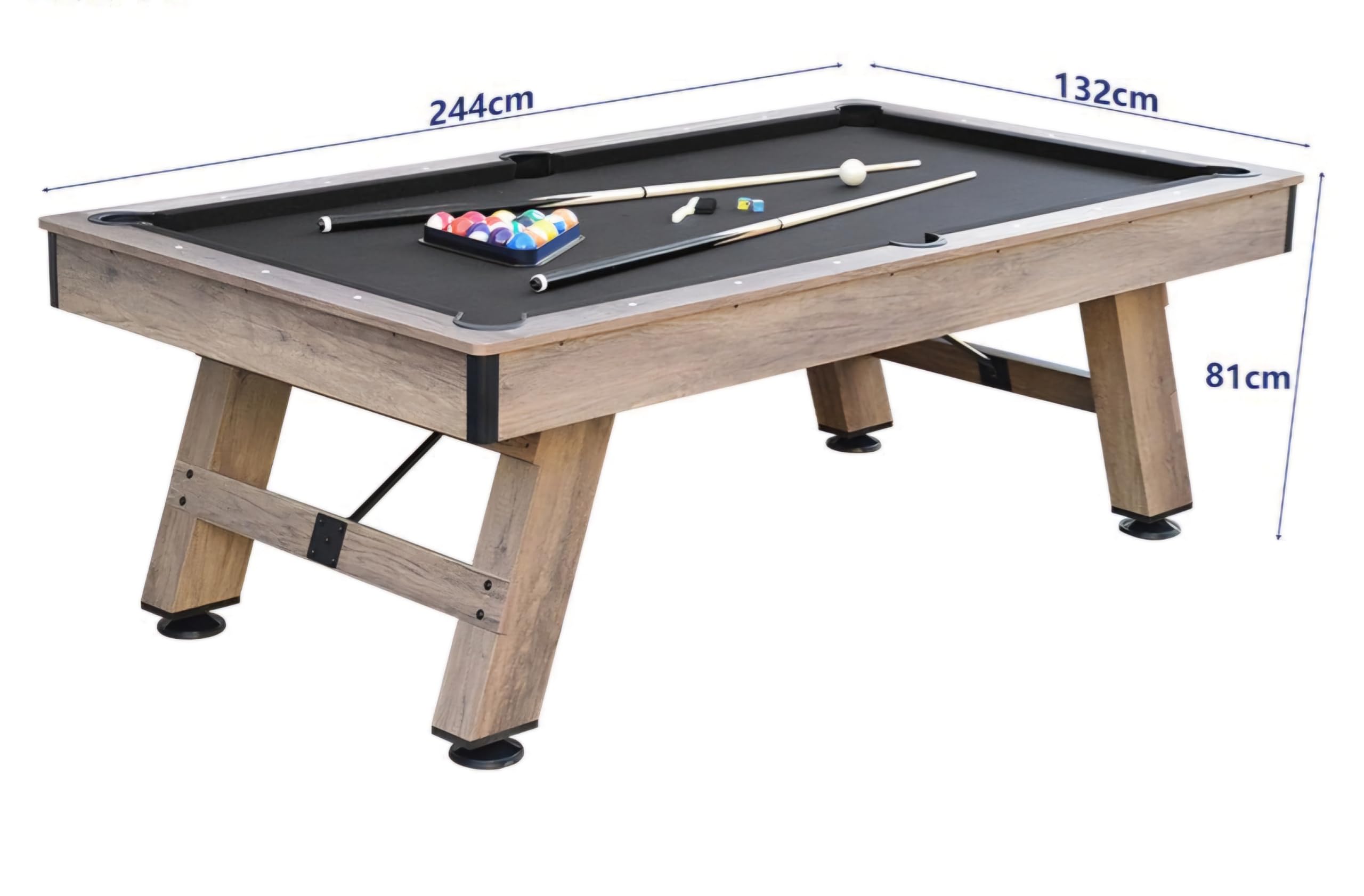 RUP 8ft 3-in-1 Multi Game Table – Pool Table with Table Tennis & Table Top | Ideal for Home, Office & Game Room (All