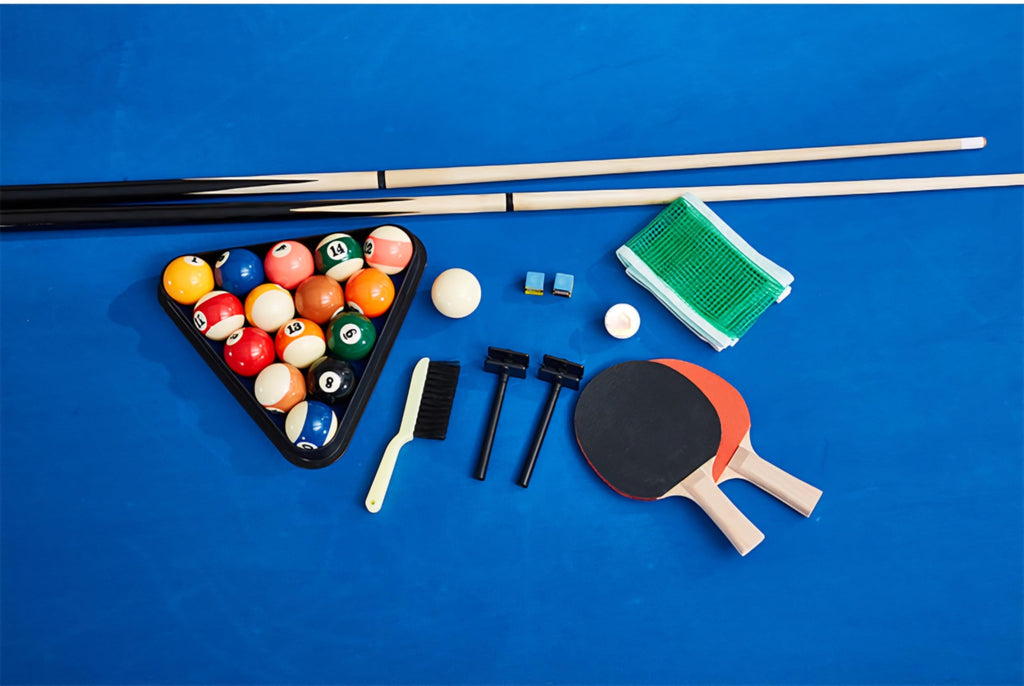 RUP 8ft 3-in-1 Multi Game Table – Pool Table with Table Tennis & Table Top | Ideal for Home, Office & Game Room (All