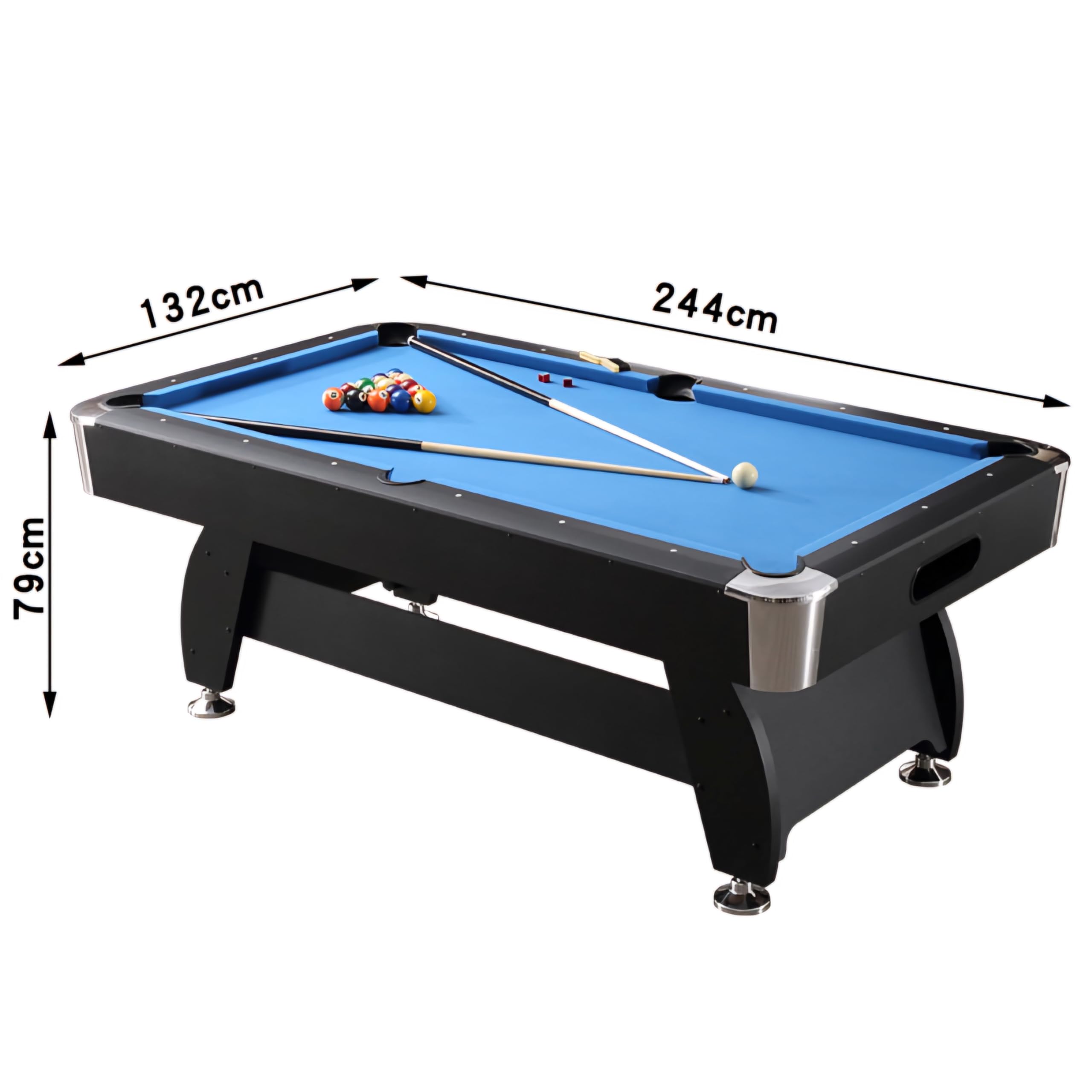 RUP RUP 8ft*4ft American Pool/Billiards Table with Auto Ball Return System, Accessories Included