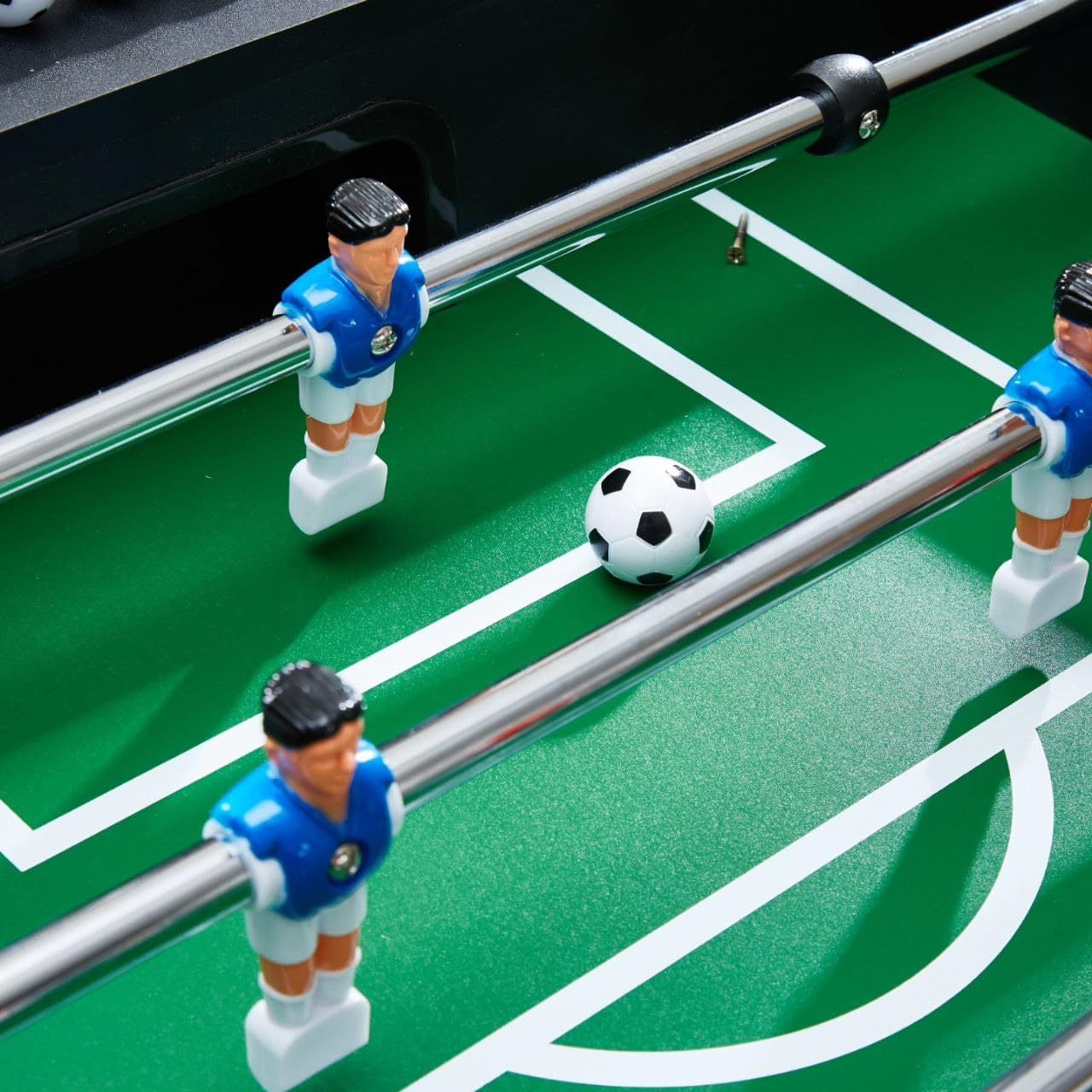 RUP 55inch Foosball Table for Kids and Adults | Soccer Game Table with Cup Holder, Leg Levelers, and Realistic Game Scene