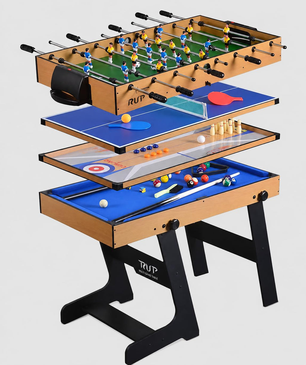 RUP 5-in-1 Folding Multi Game Table – Foosball, Pool, TT & More – product view