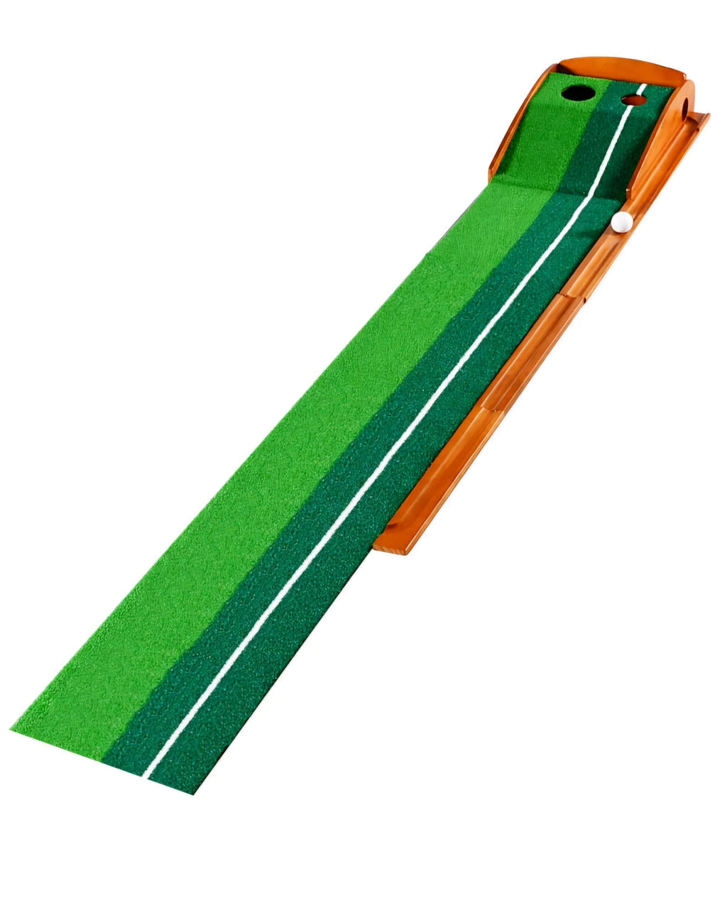 RUP Golf Putting Mat - Indoor Putting Green with Auto Ball Return and 2 Golf Balls for Golf Games & Practicing at Home