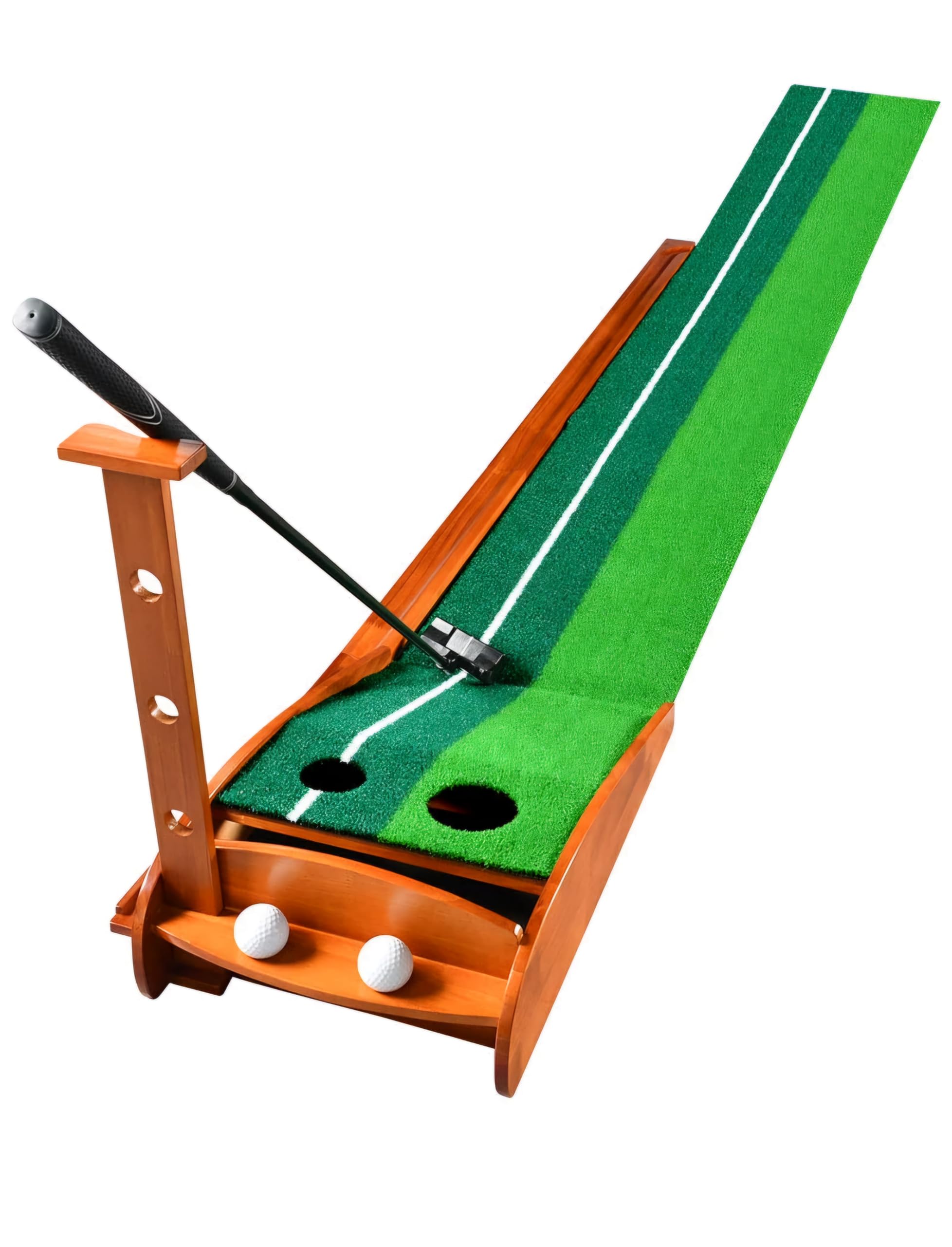 RUP Indoor Golf Putting Mat with Auto Ball Return and 2 Balls – product view