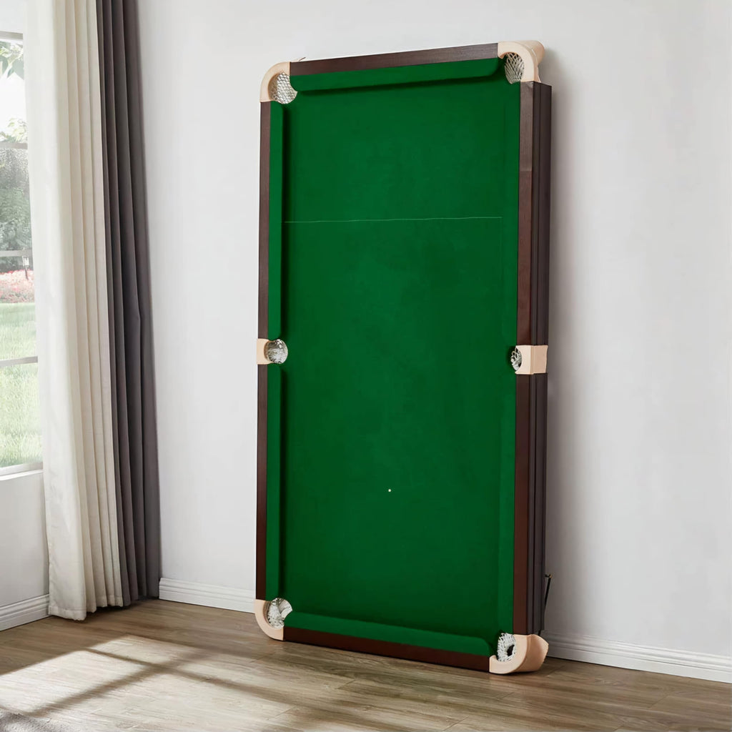RUP Premium Solid Wood 3-in-1 Multi Game Table | 7ft Pool Table + Table Tennis + Conference/Study Table | Folding Legs