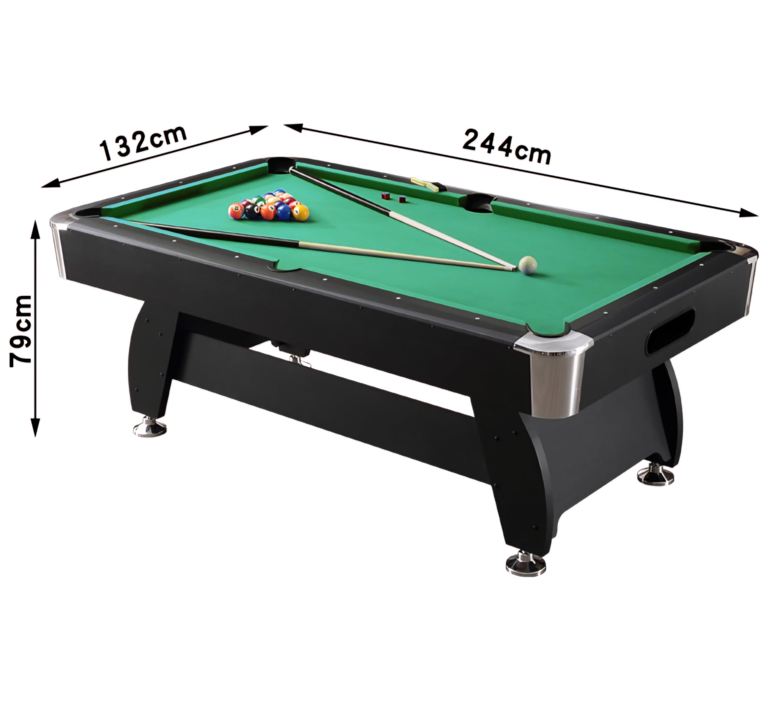 RUP RUP 8ft*4ft American Pool/Billiards Table with Auto Ball Return System, Accessories Included