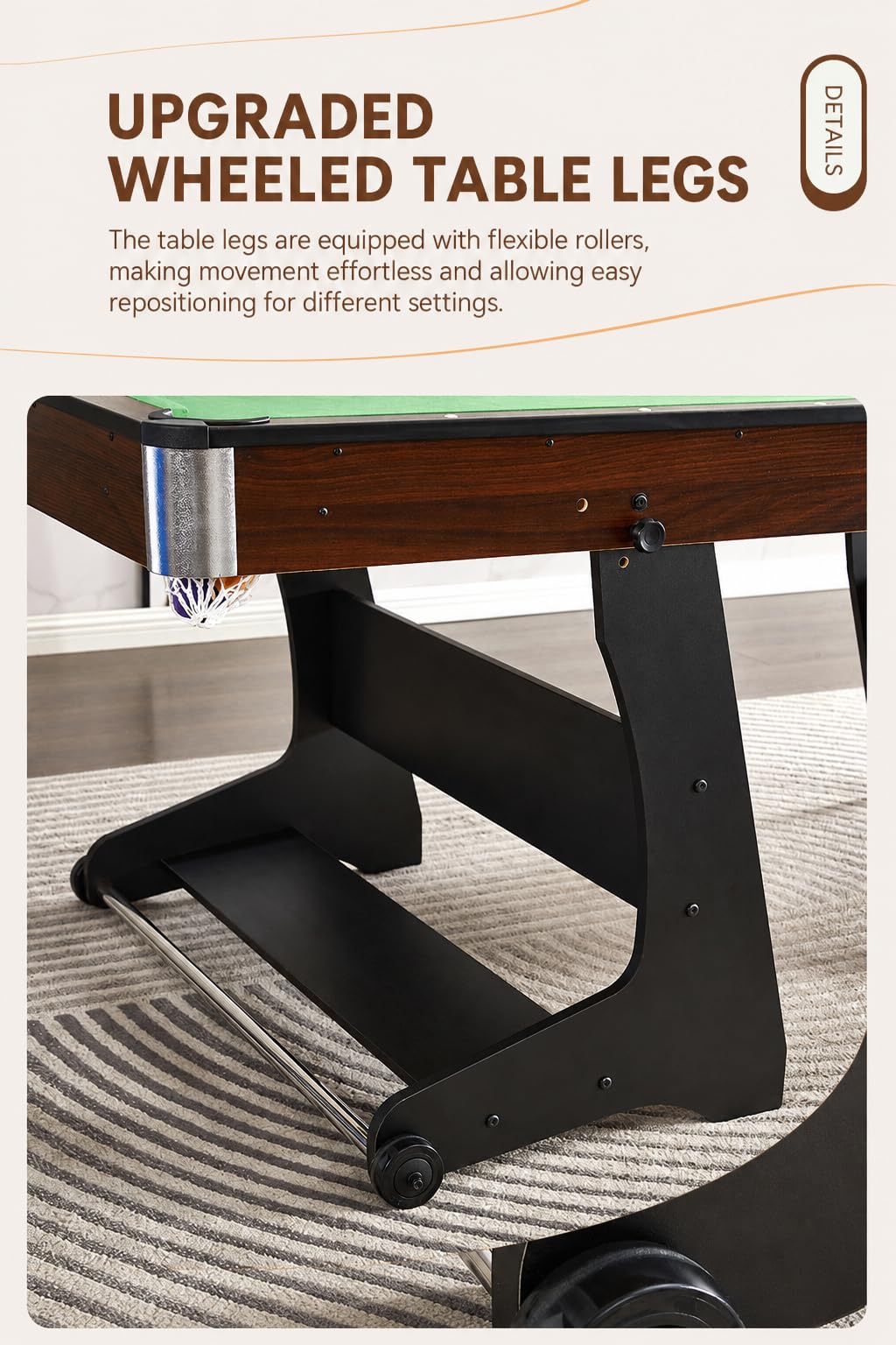 RUP Pro 6ft 3-in-1 Multi Game Table | Pool Table, Table Tennis & Dining/Conference Table | Solid Plywood Construction