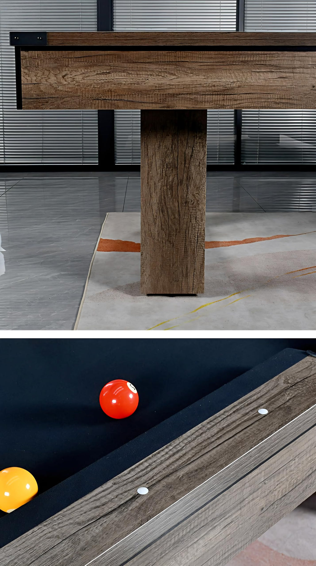 RUP 7ft 3-in-1 Multi Game Table | Pool Table + Table Tennis + Dining/Conference Table | Premium MDF Construction | Complete