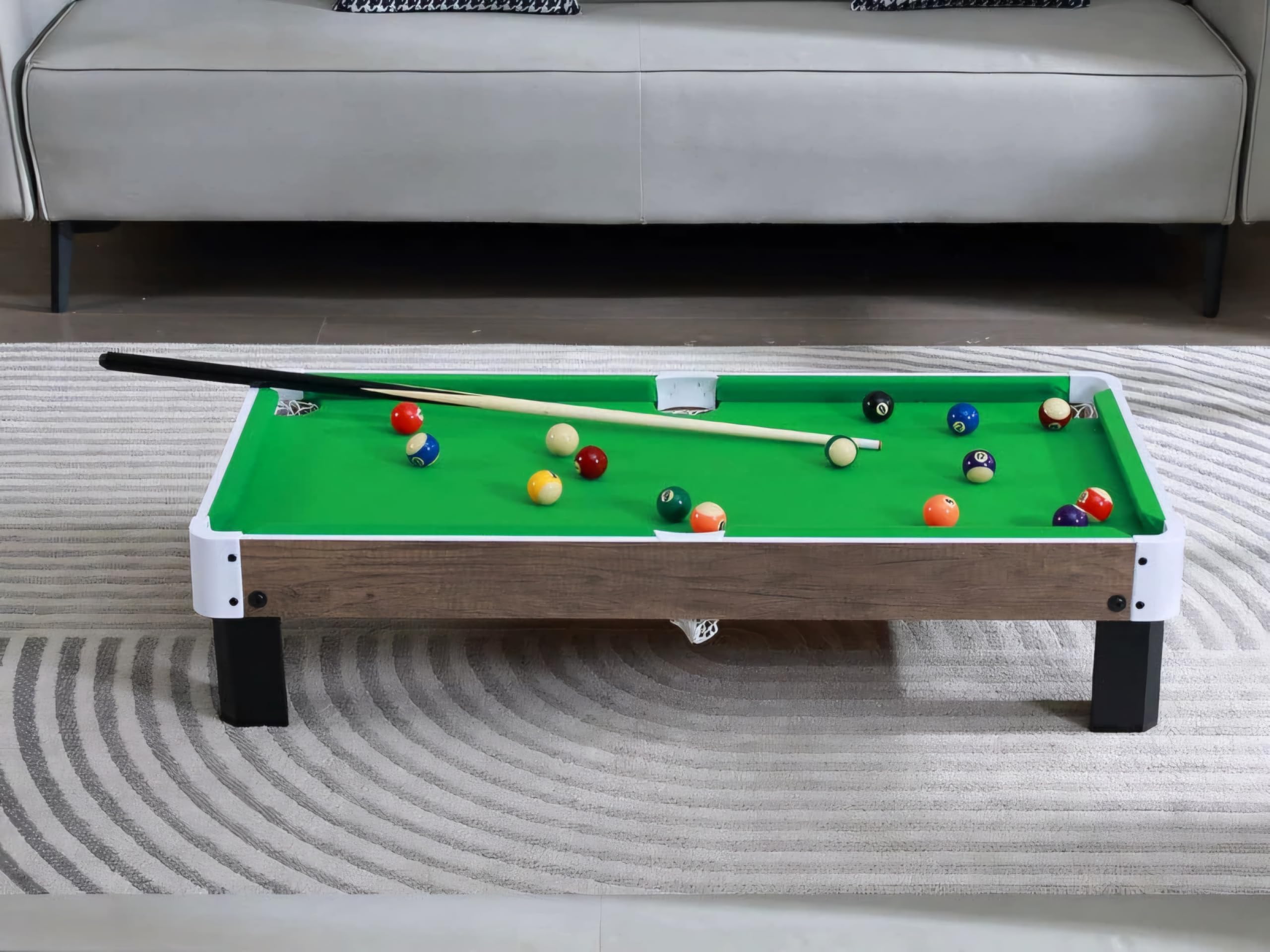 RUP Kids Pool Table, 40inch Educational Pool Game Set with Cues and Ball Set (Green)