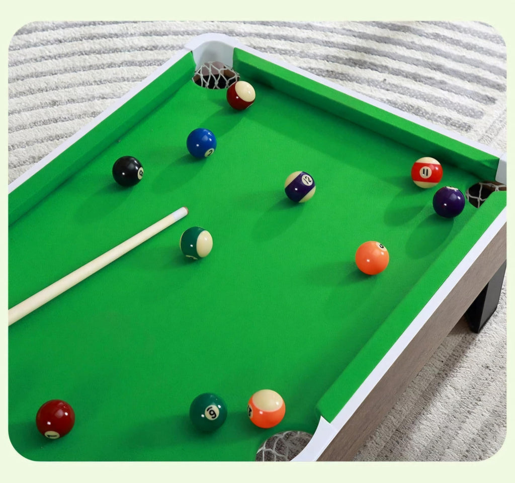 RUP Kids Pool Table, 40inch Educational Pool Game Set with Cues and Ball Set (Green)