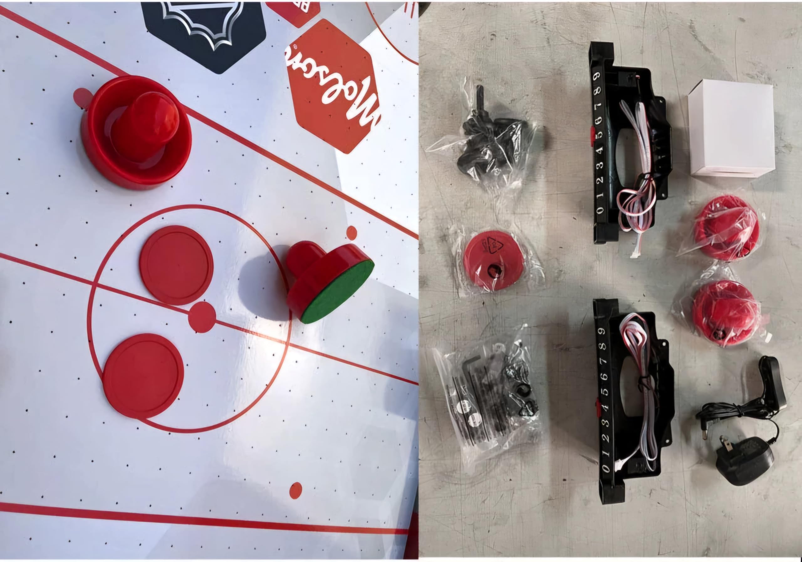 RUP Air Hockey Table, 4ft Electric Powered, Digital Scoreboard, 2 Players Game Set with Pucks and Pushers