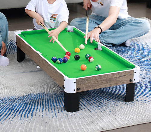 RUP Kids Pool Table, 40inch Educational Pool Game Set with Cues and Ball Set (Green)