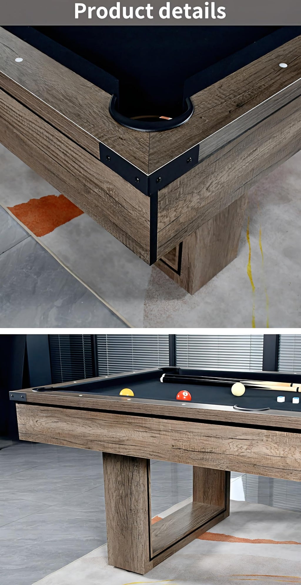 RUP 7ft 3-in-1 Multi Game Table | Pool Table + Table Tennis + Dining/Conference Table | Premium MDF Construction | Complete
