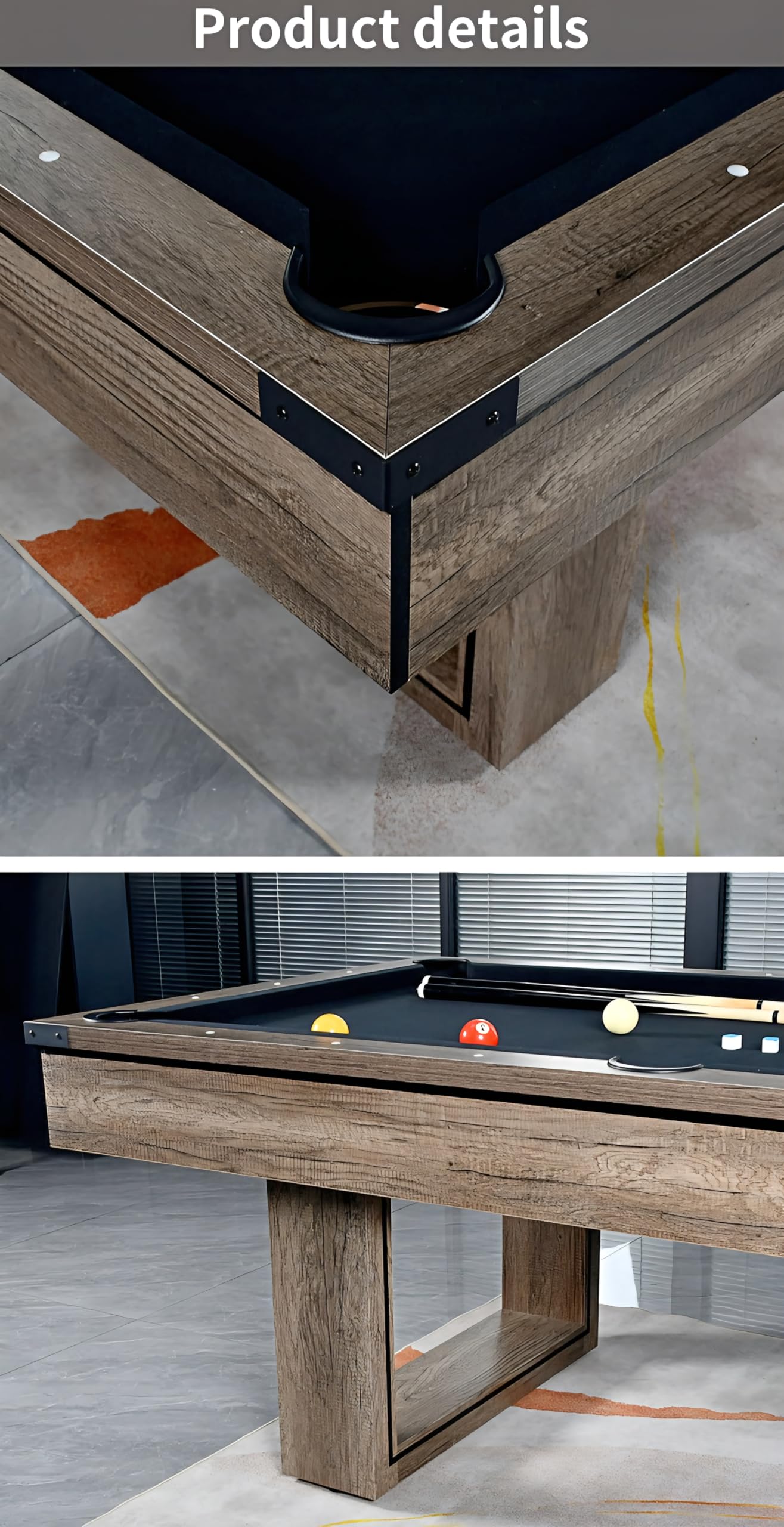 RUP 7ft 3-in-1 Multi Game Table | Pool Table + Table Tennis + Dining/Conference Table | Premium MDF Construction | Complete