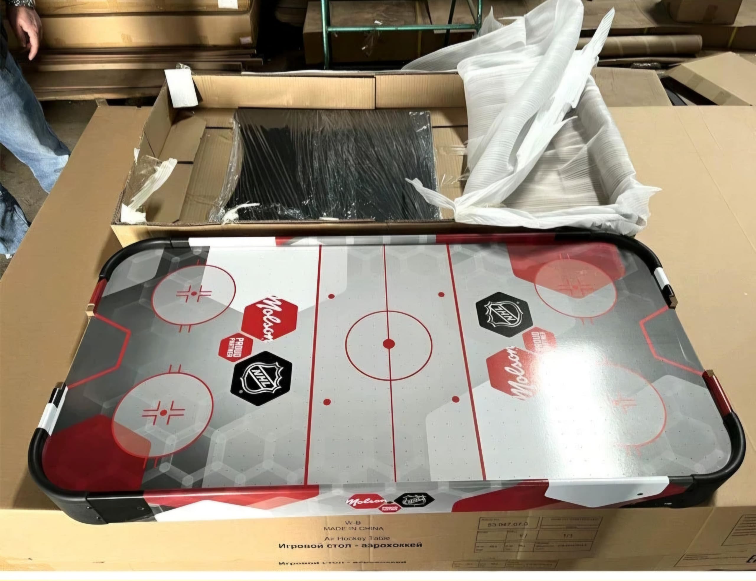 RUP Air Hockey Table, 4ft Electric Powered, Digital Scoreboard, 2 Players Game Set with Pucks and Pushers