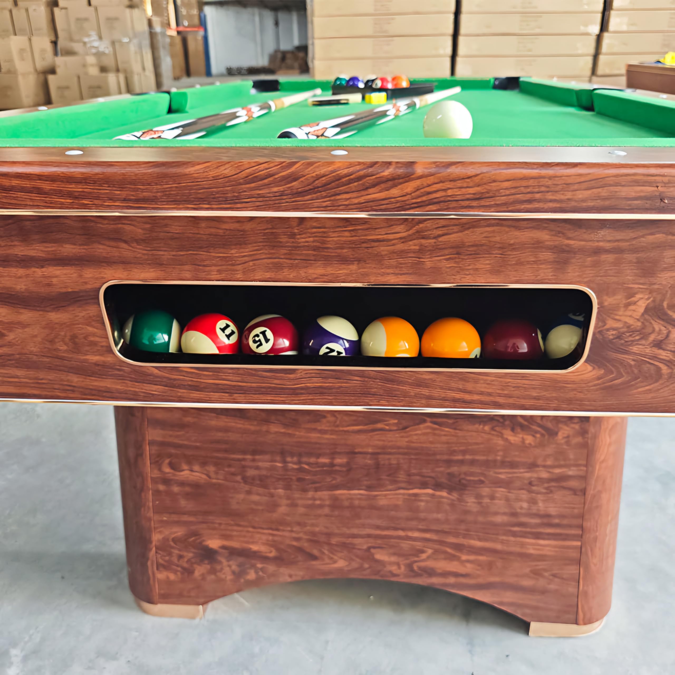 RUP 8ft American Pool Table | Auto Ball Return System | Premium Billiards Cloth | Heavy Duty 147 kg MDF Frame | Smooth Metal