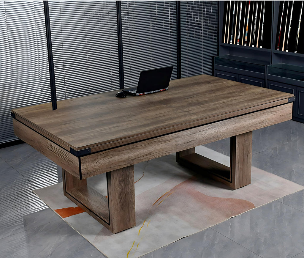 RUP 7ft 3-in-1 Multi Game Table | Pool Table + Table Tennis + Dining/Conference Table | Premium MDF Construction | Complete