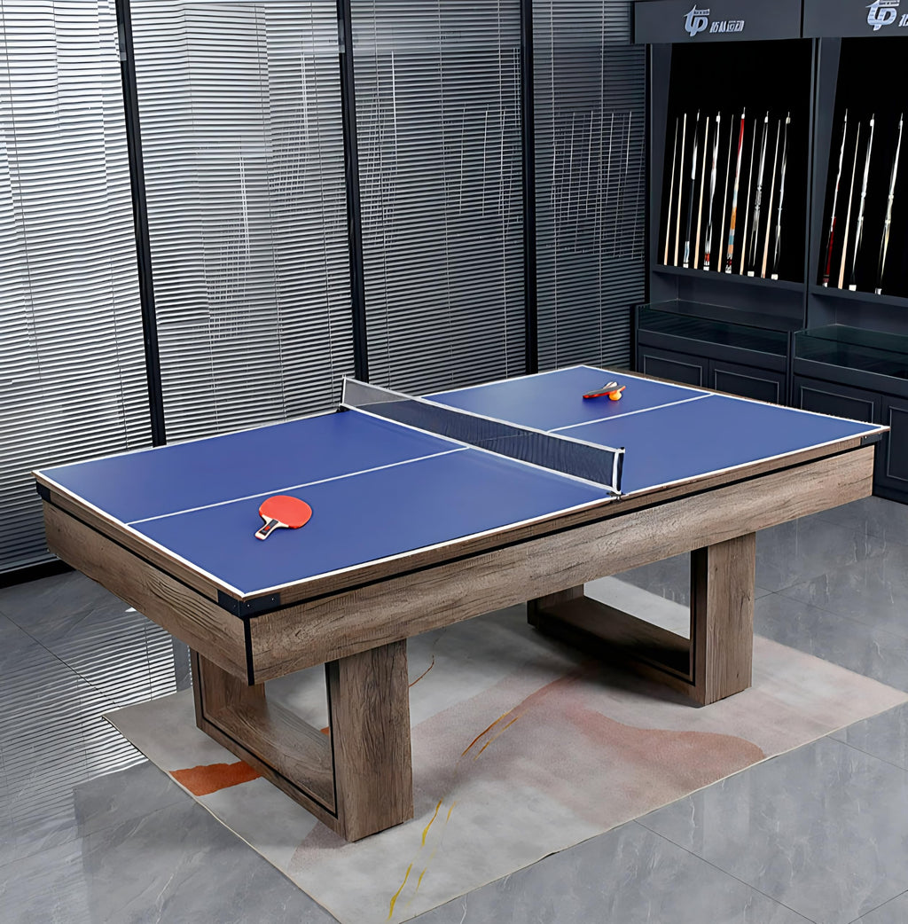 RUP 7ft 3-in-1 Multi Game Table | Pool Table + Table Tennis + Dining/Conference Table | Premium MDF Construction | Complete