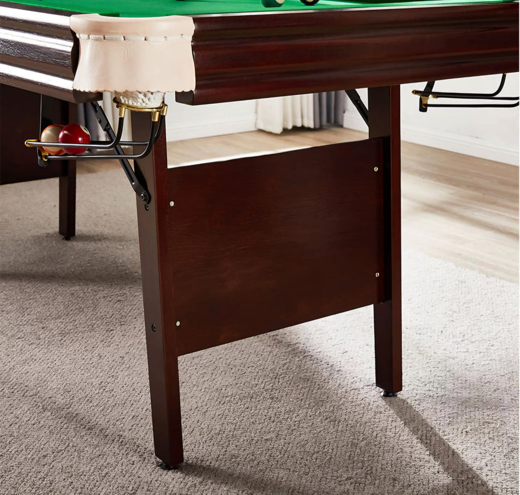 RUP Premium Solid Wood 3-in-1 Multi Game Table | 7ft Pool Table + Table Tennis + Conference/Study Table | Folding Legs
